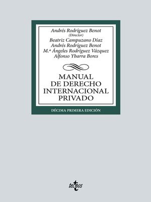 cover image of Manual de Derecho Internacional privado